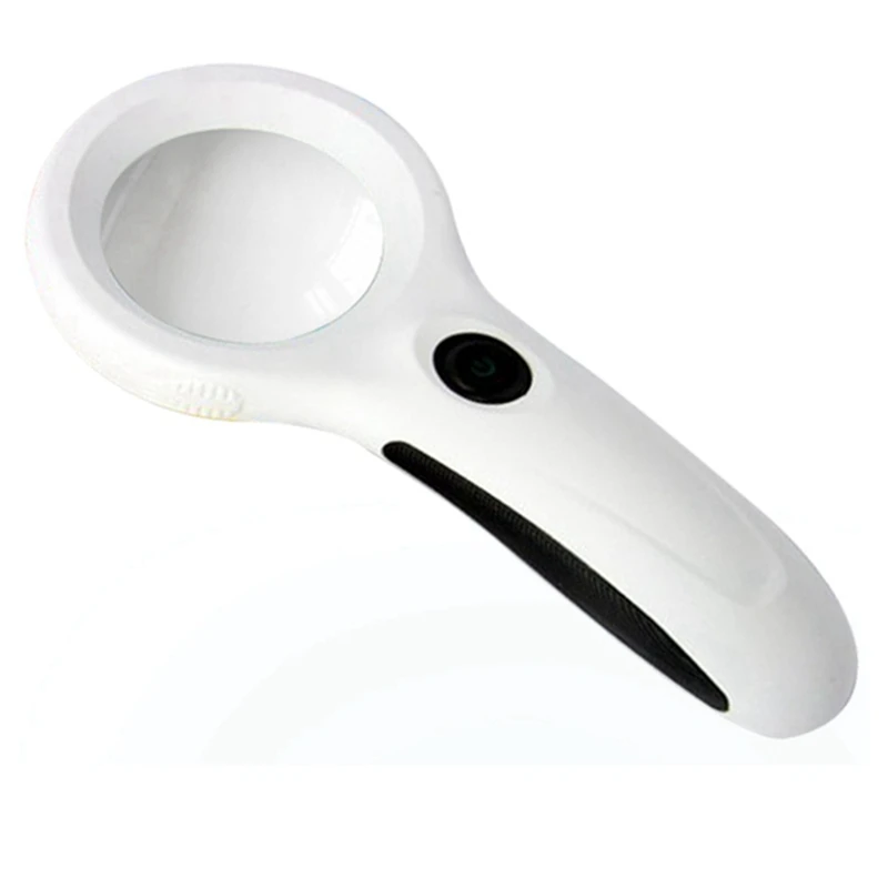 4X 60 mm Anti-skid Handle Illuminated Handheld Magnifier with 8 LED Magnifying Glass Loupe for Reading and Currency Detecting
4X 60 mm Anti-skid Handle Illuminated Handheld Magnifier with 8 LED Magnifying Glass Loupe for Reading and Currency Detecting