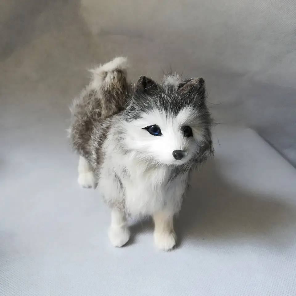 real life toy gray husky model about 17x14cm polyethylene&furs standing dog home decoration props gift h0127 | Игрушки и хобби