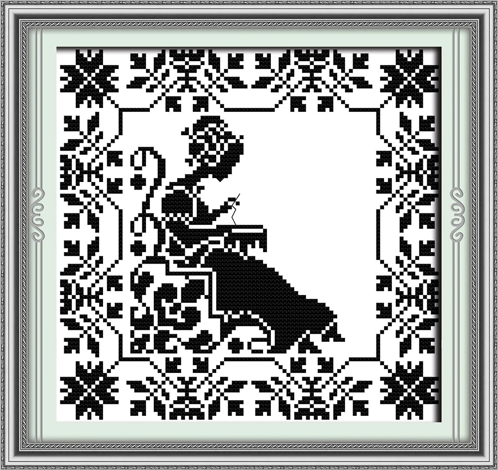 Monochrome embroidered mother cross stitch kit aida 14ct 11ct count printed canvas stitches embroidery DIY handmade needlework
Monochrome embroidered mother cross stitch kit aida 14ct 11ct count printed canvas stitches embroidery DIY handmade needlework