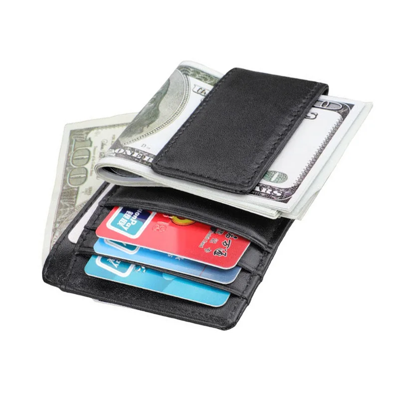 RFID Blocking Mens Genuine Leather Magnetic Money Clip Wallets Men Cash Clamp Slim Card Wallet Thin Billfold Holder Male Purse
RFID Blocking Mens Genuine Leather Magnetic Money Clip Wallets Men Cash Clamp Slim Card Wallet Thin Billfold Holder Male Purse