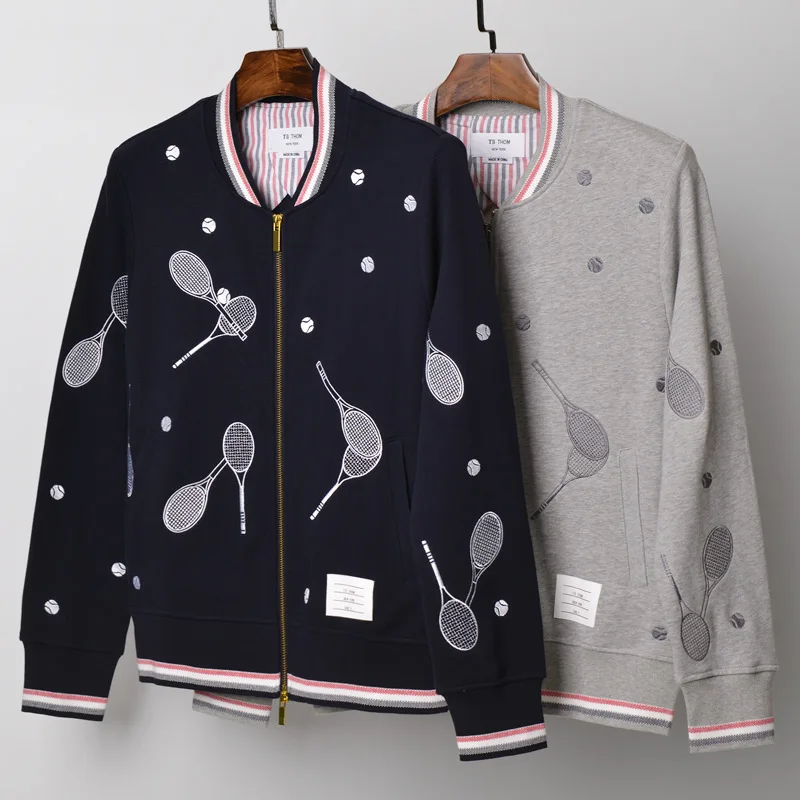 2019 Fashion TB THOM Brand Sweatershirts Men Jacket Tennis Racket Embroidery Clothing Baseball Uniform Casual Sportswear Coat
2019 Fashion TB THOM Brand Sweatershirts Men Jacket Tennis Racket Embroidery Clothing Baseball Uniform Casual Sportswear Coat