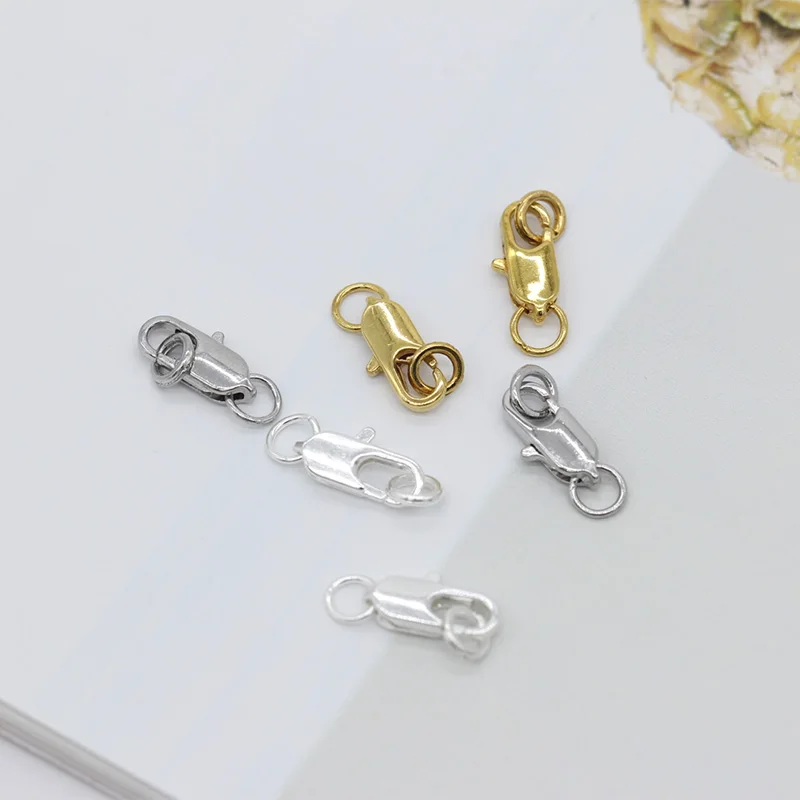 50p Jewelry Findings Lobster Claw Clasps With Closed 2 Jump Ring Beaded Connector Crimp End Snap Chain For DIY Necklace Bracelet
50p Jewelry Findings Lobster Claw Clasps With Closed 2 Jump Ring Beaded Connector Crimp End Snap Chain For DIY Necklace Bracelet