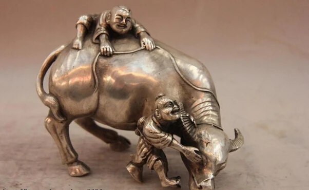 song voge gem S0715 China White Copper Silver Vaquero shepherd boy Buffalo Cow bull Cattle OX Statue
song voge gem S0715 China White Copper Silver Vaquero shepherd boy Buffalo Cow bull Cattle OX Statue