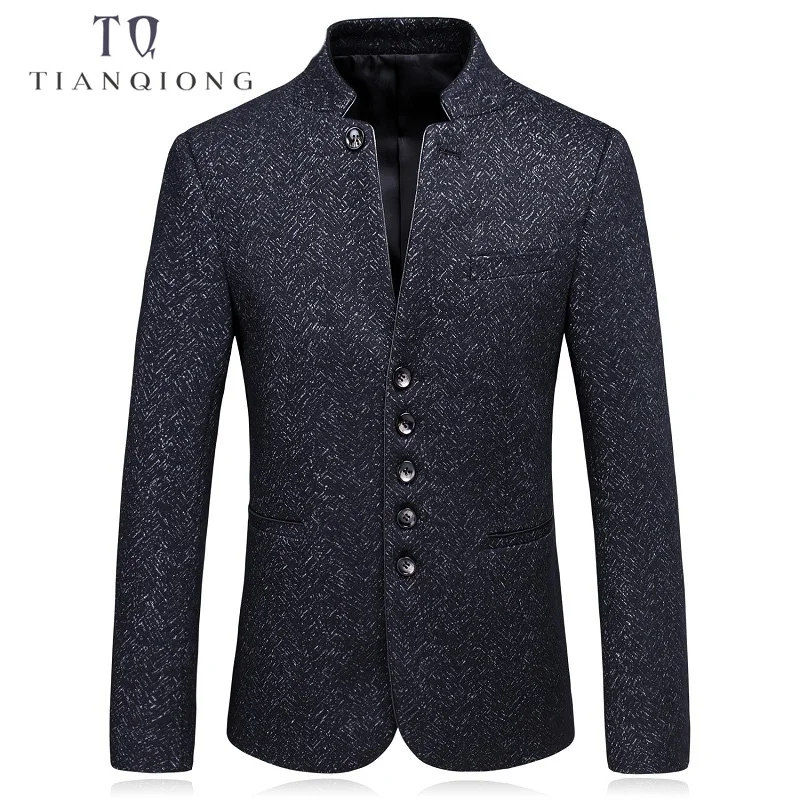 TIAN QIONG Men Blazer Designs 2018 Black Stand Collar Blazers for Men Slim Fit Mens Wool Blazer Luxury Stage Wear Casual Coat
TIAN QIONG Men Blazer Designs 2018 Black Stand Collar Blazers for Men Slim Fit Mens Wool Blazer Luxury Stage Wear Casual Coat