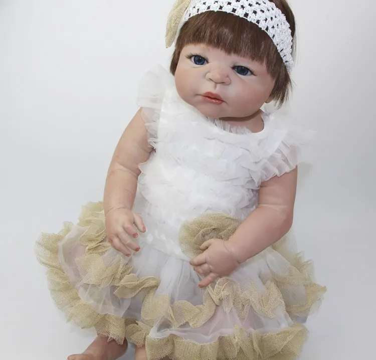 23'' Lifelike Reborn Baby Dolls Babies toddler Full silicone So Truly simulation newborn bathe doll girl Toy Gifts collection
23'' Lifelike Reborn Baby Dolls Babies toddler Full silicone So Truly simulation newborn bathe doll girl Toy Gifts collection