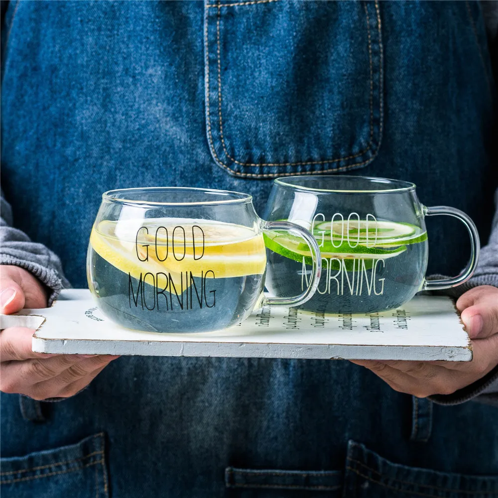 Creative Glass Mug Letter Milk Juice Water Coffee Cup Transparent Handle Mugs Home Office Drinkware Couple Gifts 350ML
Creative Glass Mug Letter Milk Juice Water Coffee Cup Transparent Handle Mugs Home Office Drinkware Couple Gifts 350ML