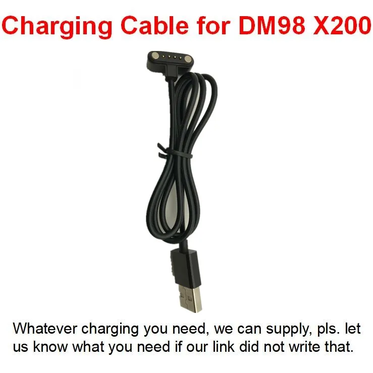 Original DM98 Smart Watch Charger USB Charger for DM98 X200 H1 H2 X2plus Z18 KW88 Watch Phone High Quality USB Charging Cable
Original DM98 Smart Watch Charger USB Charger for DM98 X200 H1 H2 X2plus Z18 KW88 Watch Phone High Quality USB Charging Cable