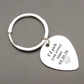 Guitar pick Heart Keyring I'd Pick You Every time The custom dates souvenir Keychain Best Gift For Your dearest love
Guitar pick Heart Keyring I'd Pick You Every time The custom dates souvenir Keychain Best Gift For Your dearest love