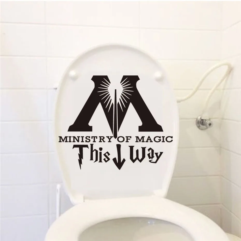 DCTOP Ministry Of Magic таким образом Туалетная наклейка смешная Diy Наклейка на стену