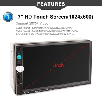 New 7 inch HD Bluetooth Touch Screen Car Stereo Radio 2 DIN FM/MP5/USB/AUX Car Radio Multimedia Player with Rear View Camera
New 7 inch HD Bluetooth Touch Screen Car Stereo Radio 2 DIN FM/MP5/USB/AUX Car Radio Multimedia Player with Rear View Camera