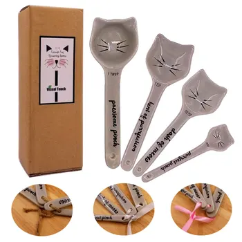 Visual Touch 4pcs/Set Ceramic Cat Measuring Spoons Tea Coffee Measure Tools Cooking Scoops Baking Measuring Cup Kitchen Gadgets
Visual Touch 4pcs/Set Ceramic Cat Measuring Spoons Tea Coffee Measure Tools Cooking Scoops Baking Measuring Cup Kitchen Gadgets