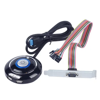 Desktop PC Computer Case Power Switch with Dual USB Ports Power Reset Button LED Lights 1.2m Extension Cord
Desktop PC Computer Case Power Switch with Dual USB Ports Power Reset Button LED Lights 1.2m Extension Cord