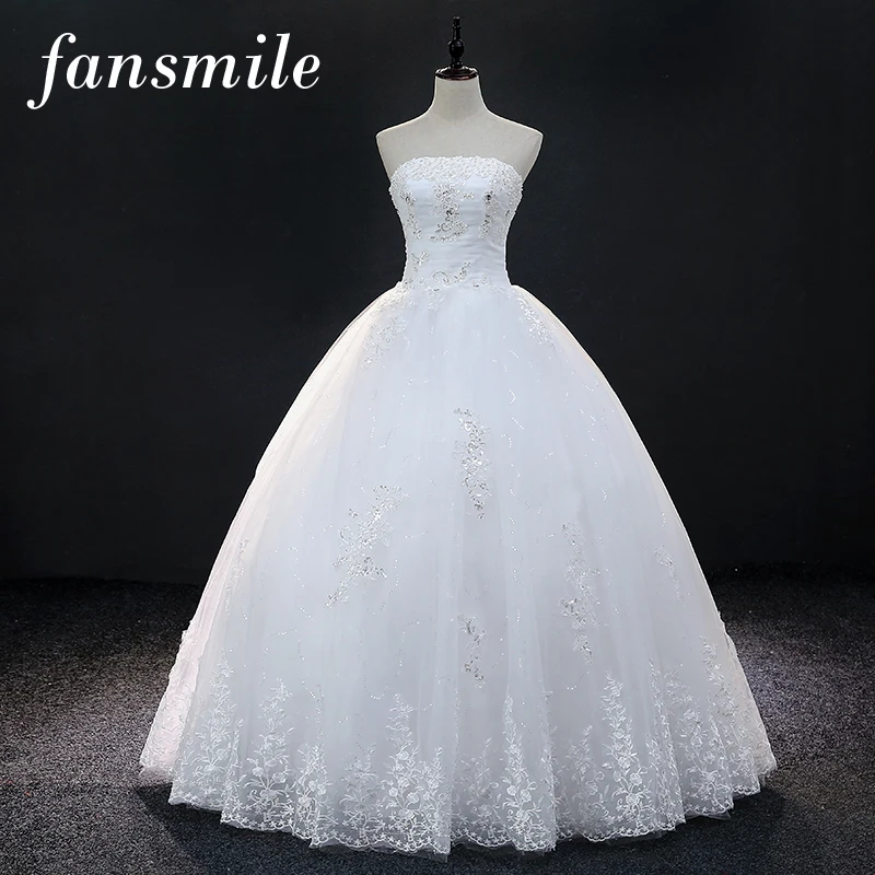 Fansmile Tulle Mariage Vestido De Noiva Lace Ball Wedding Dress Custom-made Plus Size Bridal Weddingdress Gowns FSM-416F
Fansmile Tulle Mariage Vestido De Noiva Lace Ball Wedding Dress Custom-made Plus Size Bridal Weddingdress Gowns FSM-416F
