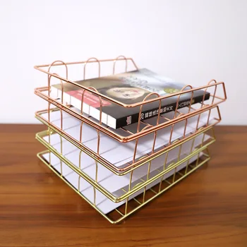 Quality Metal Magazine Storage Basket Documents A4Paper Rose Gold Office Desktop Finishing Basket Multi-function Files Organizer
Quality Metal Magazine Storage Basket Documents A4Paper Rose Gold Office Desktop Finishing Basket Multi-function Files Organizer