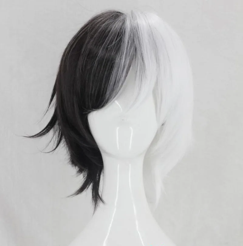 Bungo Stray Dogs Kyuusaku Yumeno Dangan ronpa Monokuma Wig Short Black White Heat Resistant Synthetic Hair Cosplay Wigs +Wig Cap
Bungo Stray Dogs Kyuusaku Yumeno Dangan ronpa Monokuma Wig Short Black White Heat Resistant Synthetic Hair Cosplay Wigs +Wig Cap