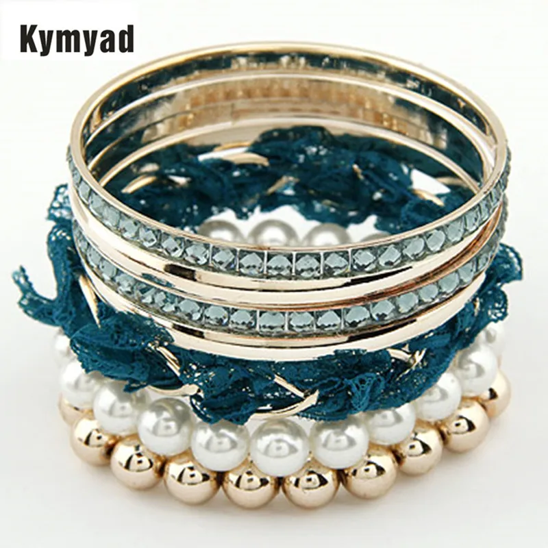 Kymyad Simulated Pearl Bangles Bracelets Sets For Women Gold Color bangles Lace Charm Multi layer Bangles bijoux pulseras
Kymyad Simulated Pearl Bangles Bracelets Sets For Women Gold Color bangles Lace Charm Multi layer Bangles bijoux pulseras