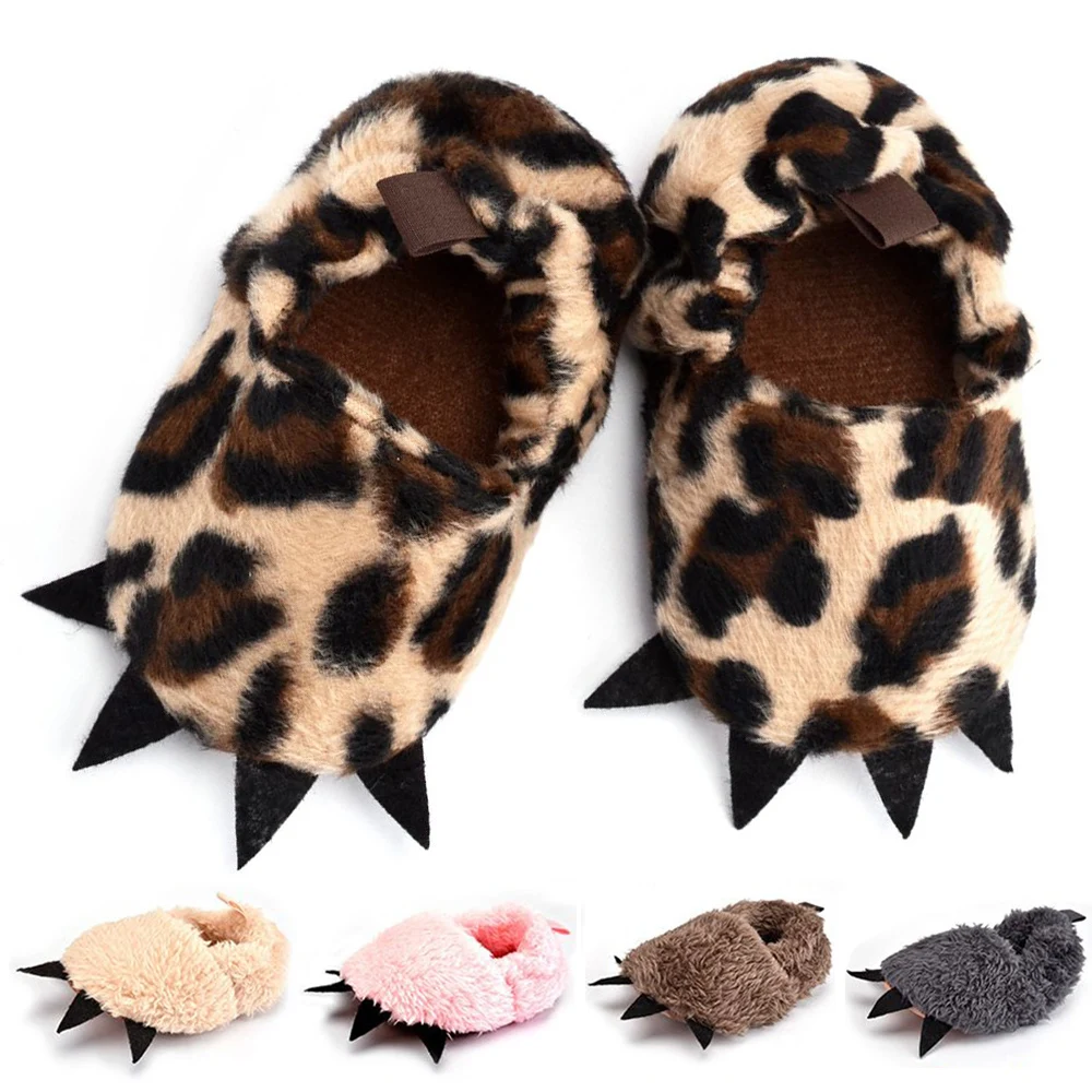 Baby Girls Boys Soft Snow Booties Animal Pinted Floor Shoes Prewalker Warm Shoe