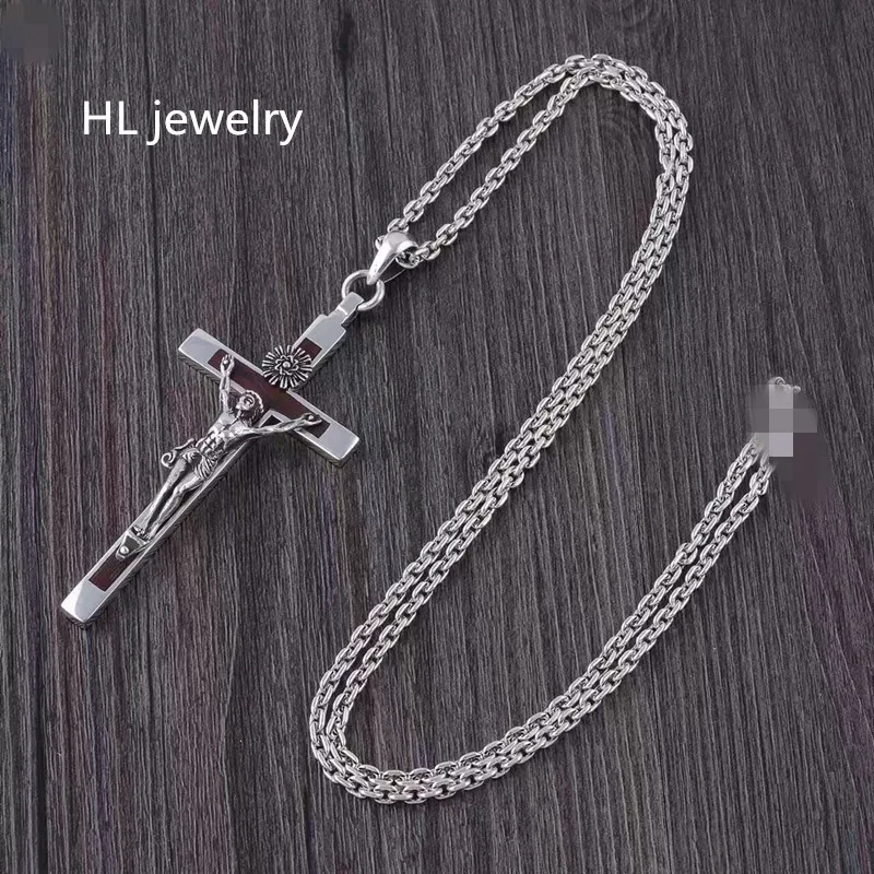 50x110mm Wholesale 100% Real Pure 925 Sterling Silver 4.5MM Thick Chain Gift Thai silver cros Pendants Necklaces For Women&Men
50x110mm Wholesale 100% Real Pure 925 Sterling Silver 4.5MM Thick Chain Gift Thai silver cros Pendants Necklaces For Women&Men