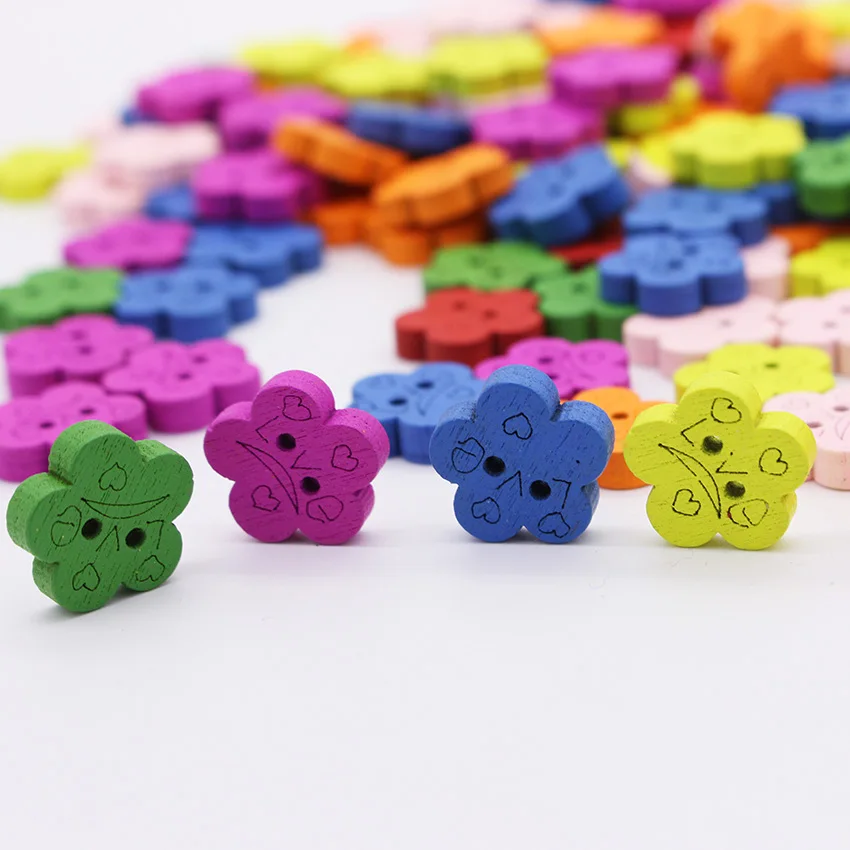 Multicolor Flower Wood Buttons For Sewing Craft Randomly Mixed 2 Holes Button 1.5CM Wooden Buttons Botones Wholesales 100Pcs
Multicolor Flower Wood Buttons For Sewing Craft Randomly Mixed 2 Holes Button 1.5CM Wooden Buttons Botones Wholesales 100Pcs