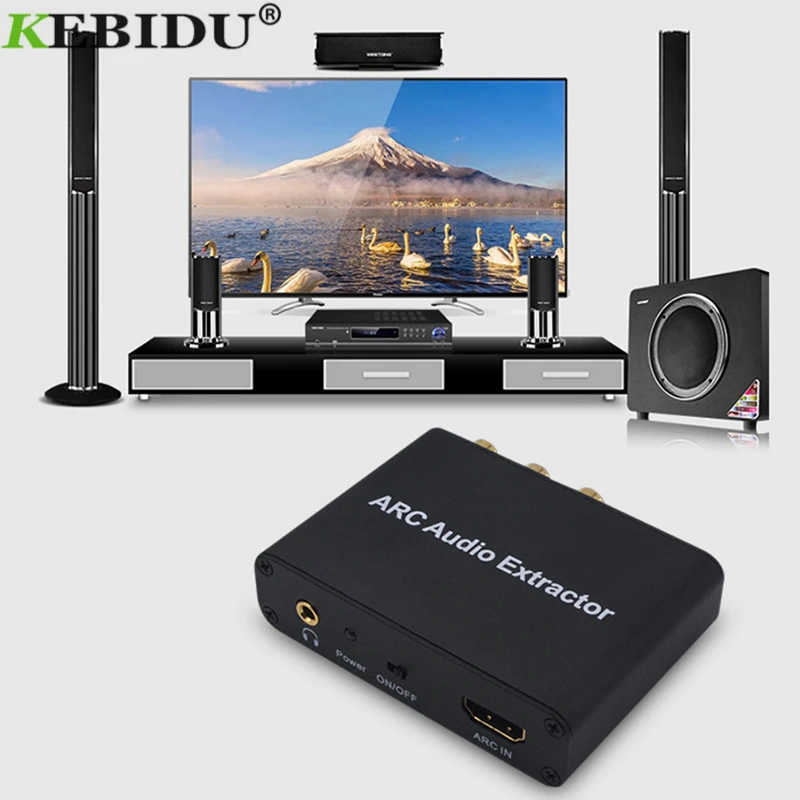 Kebidu HDMI Audio Adapter ARC Audio Extractor with Digital Optical TOSLINK SPDIF Coaxial and Analog 3.5mm L/R Stereo Audio
Kebidu HDMI Audio Adapter ARC Audio Extractor with Digital Optical TOSLINK SPDIF Coaxial and Analog 3.5mm L/R Stereo Audio