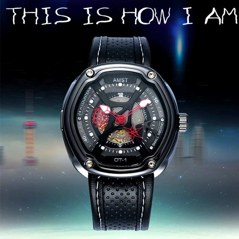 AMST Luxury Brand Mens Black Leather Strap Sport Quartz Watch Waterproof Military Wristwatches With Gift Box 2016 New Free Ship
AMST Luxury Brand Mens Black Leather Strap Sport Quartz Watch Waterproof Military Wristwatches With Gift Box 2016 New Free Ship