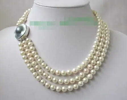 Free shipping hot sale Women Bridal Wedding Jewelry >>stunning 3rows 8mm perfect round freshwater pearl necklace mabe clasp j311
Free shipping hot sale Women Bridal Wedding Jewelry >>stunning 3rows 8mm perfect round freshwater pearl necklace mabe clasp j311