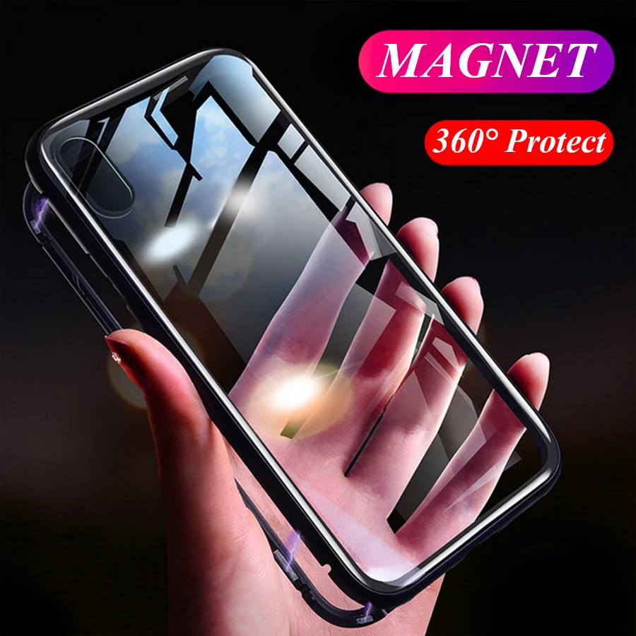 Magnetic Case for iPhone XS MAX X 8 7 6 6s Plus Metal Tempered Glass Magnet Cases for Huawei Mate 20 lite pro Protective Case
Magnetic Case for iPhone XS MAX X 8 7 6 6s Plus Metal Tempered Glass Magnet Cases for Huawei Mate 20 lite pro Protective Case