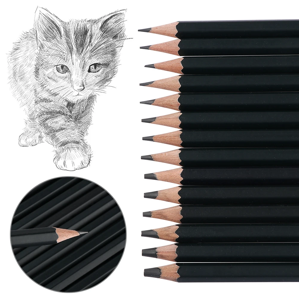 6/14pcs Super black and thick charcoal pencil Beautiful Painting Tool 6H-12B Professinal Sketch Art Drawing Pencil Sketching Pen
6/14pcs Super black and thick charcoal pencil Beautiful Painting Tool 6H-12B Professinal Sketch Art Drawing Pencil Sketching Pen