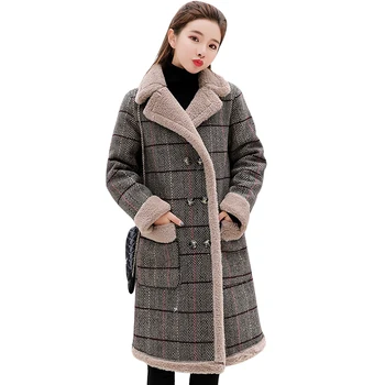 Vintage Plaid Double Breasted Wool Coat Women Long Cashmere Overcoat 2019 Winter Thick Warm Slim Woolen Jacket Fashion Outerwear
Vintage Plaid Double Breasted Wool Coat Women Long Cashmere Overcoat 2019 Winter Thick Warm Slim Woolen Jacket Fashion Outerwear