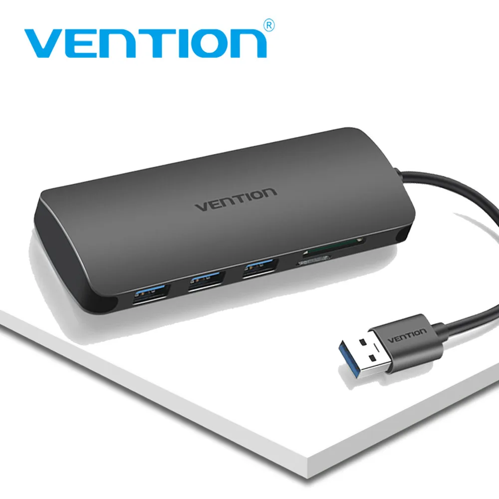 Vention High Speed 3 Ports USB 3.0 Hub With Card Reader Portable OTG Hub USB Splitter SD TF Reader for Macbook Laptop PC Tablet
Vention High Speed 3 Ports USB 3.0 Hub With Card Reader Portable OTG Hub USB Splitter SD TF Reader for Macbook Laptop PC Tablet