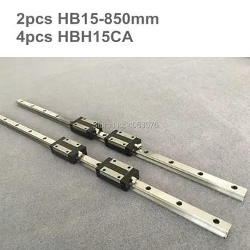 HGR 2 pcs linear guide HB15 850mm Linear rail and 4 pcs HBH15CA linear bearing blocks for CNC parts
HGR 2 pcs linear guide HB15 850mm Linear rail and 4 pcs HBH15CA linear bearing blocks for CNC parts