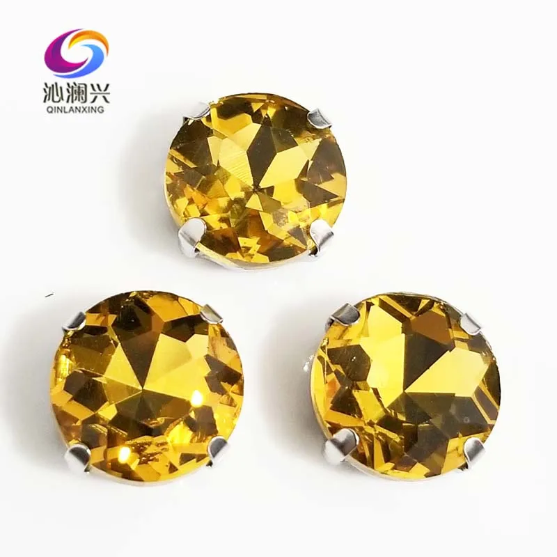 Free shipping Golden yellow round shape High quality Glass Crystal sew on claw loose rhinestones,Diy Clothing accessories SWB22
Free shipping Golden yellow round shape High quality Glass Crystal sew on claw loose rhinestones,Diy Clothing accessories SWB22
