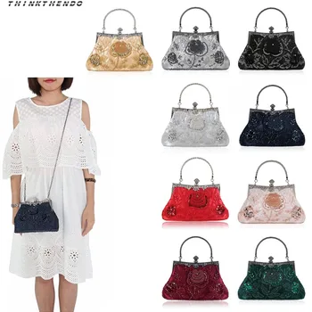 THINKTHENDO Hot New Women Vintage Style Beaded Floral Evening Clutch Bag Girls Fashion Wedding Party Prom Purse Handbag 2018
THINKTHENDO Hot New Women Vintage Style Beaded Floral Evening Clutch Bag Girls Fashion Wedding Party Prom Purse Handbag 2018