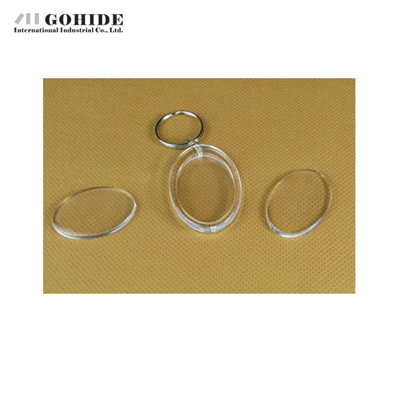 Image Oval shape blank acrylic photo frame keychain pre piece sale with free shipping