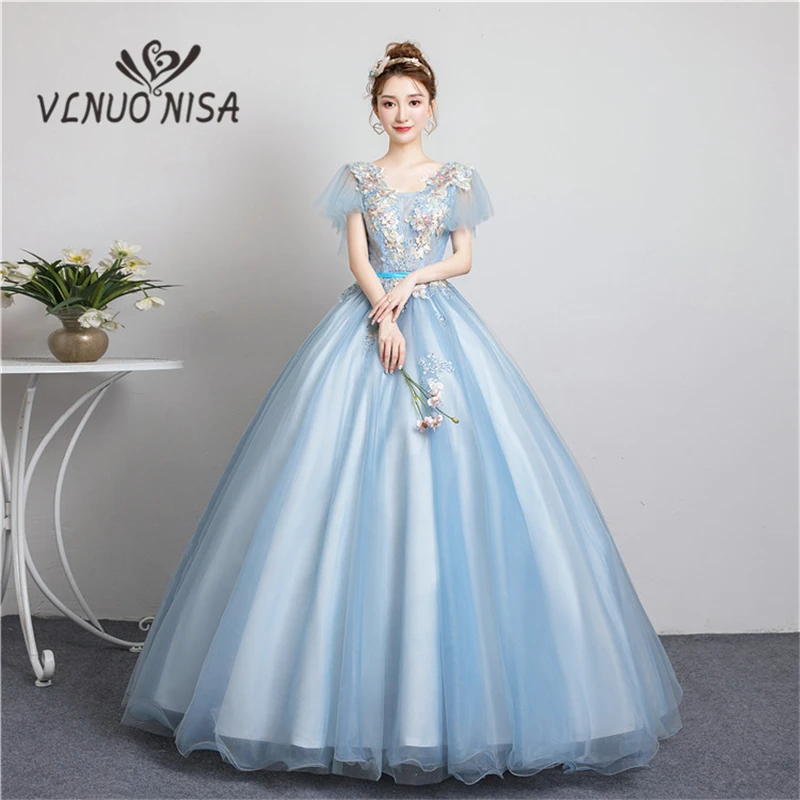 Light Blue Long Evening Dress Delicate Colored Pearls Applique Ball Gown Solo Performance Masquerade Dress Robe De Soiree 40
Light Blue Long Evening Dress Delicate Colored Pearls Applique Ball Gown Solo Performance Masquerade Dress Robe De Soiree 40