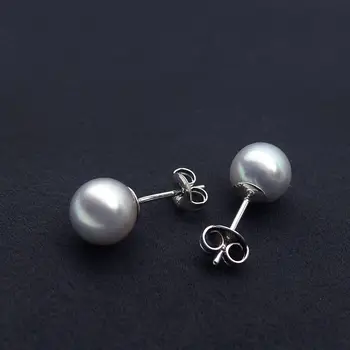 Elegant 7.5-8MM Round Silver Real Akoya Pearl Stud Earrings 925 Sterling Silver
Elegant 7.5-8MM Round Silver Real Akoya Pearl Stud Earrings 925 Sterling Silver