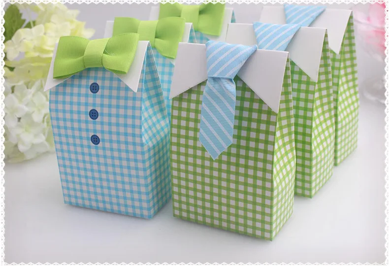 20 Pcs My Little Man Blue Green Bow Tie Birthday Boy Baby Shower