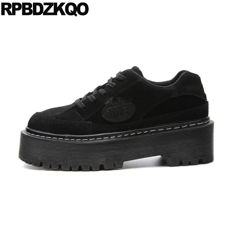 Wedge Thick Sole Black Trainers Luxury Genuine Leather Sneakers Women Chinese China Elevator Muffin Creepers Platform Shoes
Wedge Thick Sole Black Trainers Luxury Genuine Leather Sneakers Women Chinese China Elevator Muffin Creepers Platform Shoes