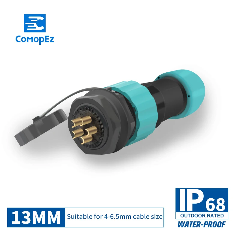1PC IP68 Waterproof Airline Male Female Connector 13mm diameter 1/2/3/4/5/6/7 pin Sealed IP68 Junction Boxes Plug Socket
1PC IP68 Waterproof Airline Male Female Connector 13mm diameter 1/2/3/4/5/6/7 pin Sealed IP68 Junction Boxes Plug Socket