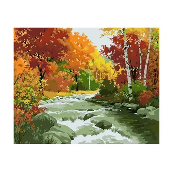 Mape leaf Oil painting by Number hand painted paint Coloring by Numbers canvas Painting Picture home decor Drawing lavender 
Mape leaf Oil painting by Number hand painted paint Coloring by Numbers canvas Painting Picture home decor Drawing lavender