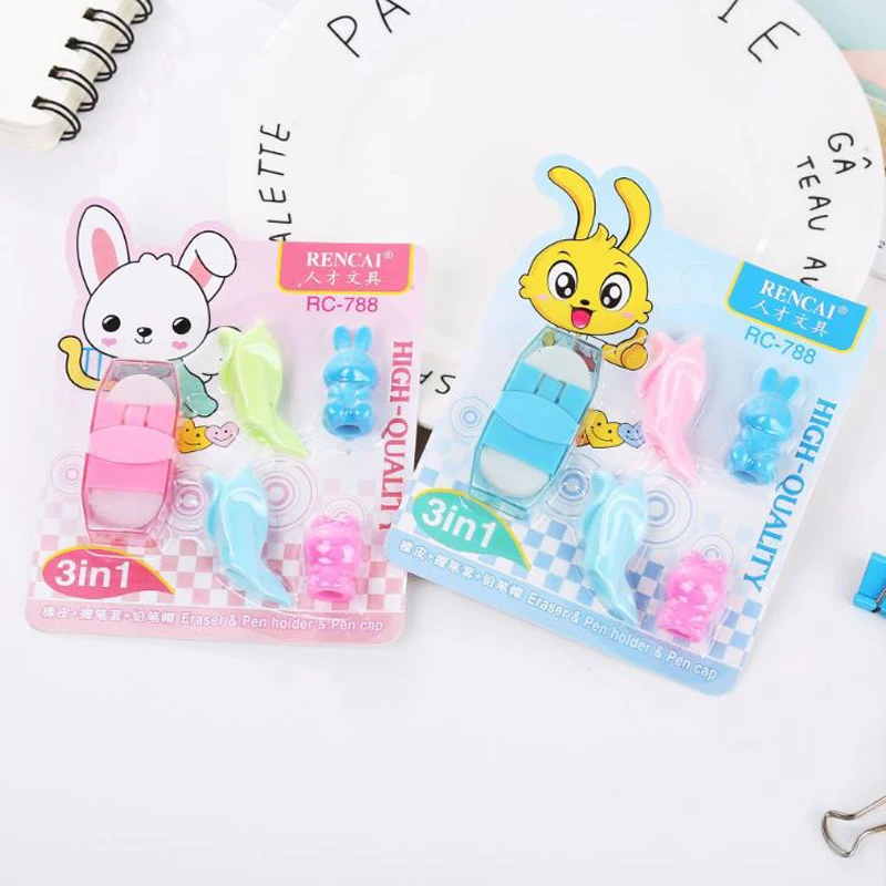 5 Pcs/pack Cartoon Mini Frog Rabbit Rubber Pencil Erasers Pencil Grip Cap Stationery Set Students Supplies Gifts
5 Pcs/pack Cartoon Mini Frog Rabbit Rubber Pencil Erasers Pencil Grip Cap Stationery Set Students Supplies Gifts