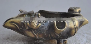 WBY---425+++7" china fengshui bronze Frog Toad Bufo Lotus leaf incense burner Ashtray statue
WBY---425+++7" china fengshui bronze Frog Toad Bufo Lotus leaf incense burner Ashtray statue