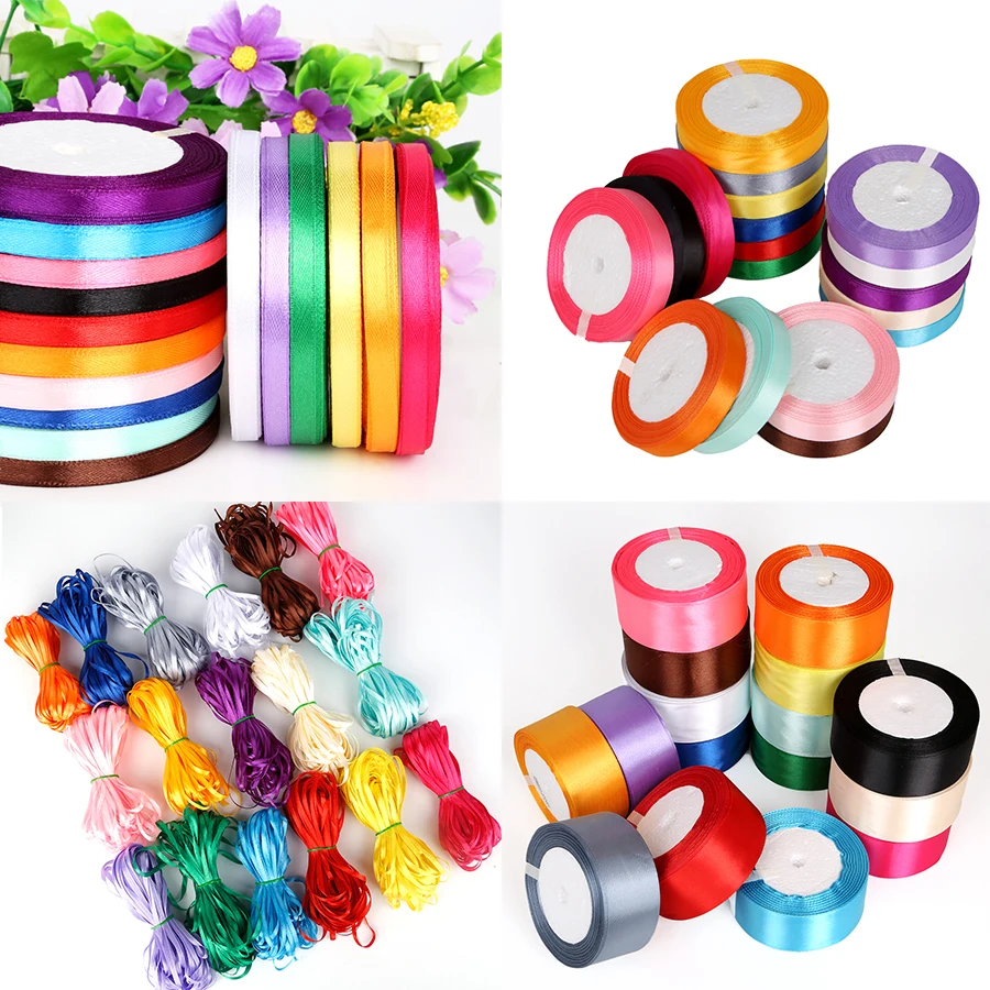 25 Yard 3mm-20mm Slik Satin Ribbon Wedding Party Decoration Invitation Card Gift Wrapping Scrapbooking Supplies DIY Bow Craft
25 Yard 3mm-20mm Slik Satin Ribbon Wedding Party Decoration Invitation Card Gift Wrapping Scrapbooking Supplies DIY Bow Craft