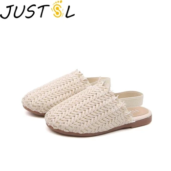 JUSTSL girls woven flat slippers children's retro casual shoes kids baby autumn comfortable non-slip sandals size 21-35
JUSTSL girls woven flat slippers children's retro casual shoes kids baby autumn comfortable non-slip sandals size 21-35