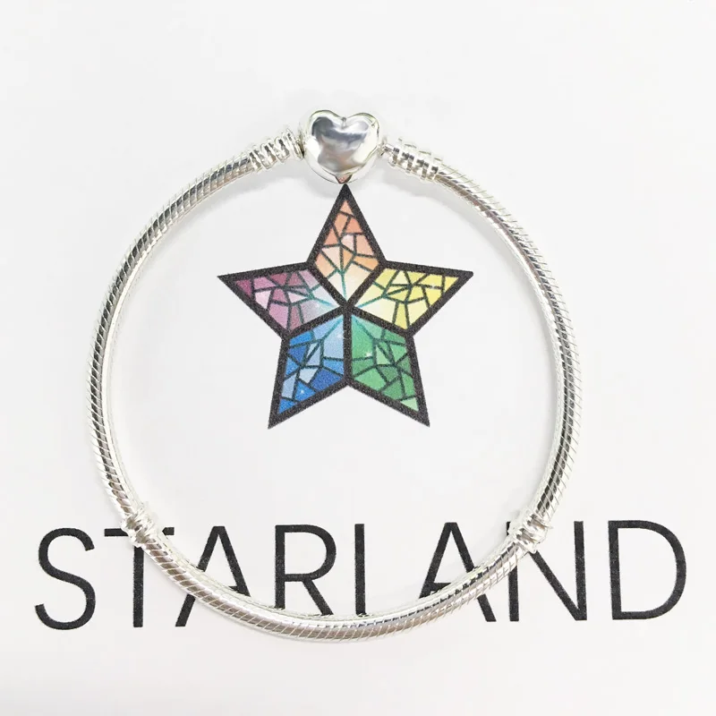 Starland Fine Detail Authentic 925 Sterling Silver Snake Chain Heart Clip Charm Bracelet & Bangle Luxury Women Jewelry 16cm-21cm
Starland Fine Detail Authentic 925 Sterling Silver Snake Chain Heart Clip Charm Bracelet & Bangle Luxury Women Jewelry 16cm-21cm