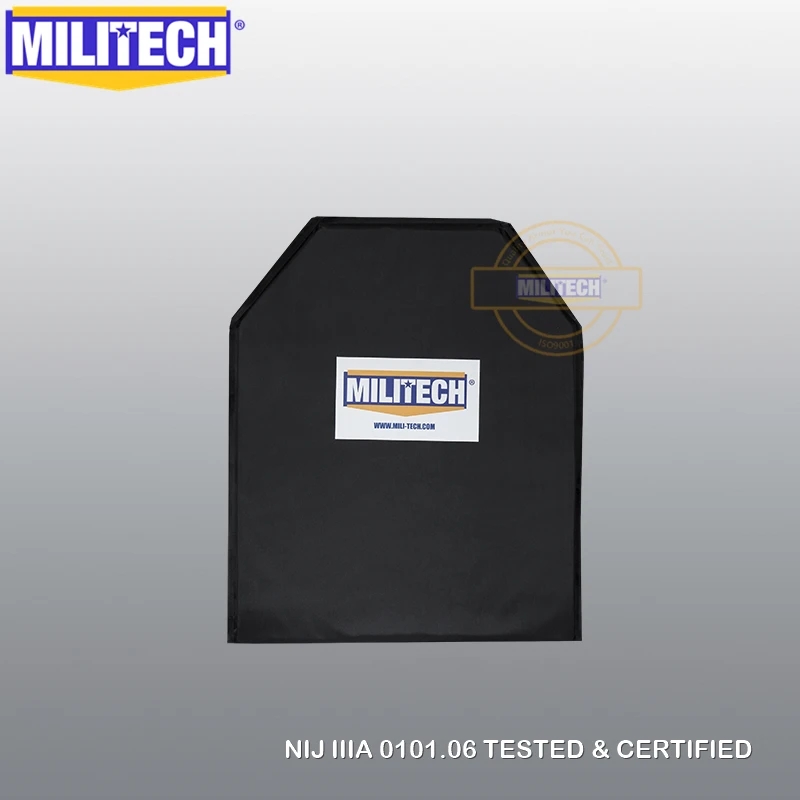 

MILITECH Aramid Ballistic Panel Bullet Proof Insert Body Armor Shooters Cut Plate Backer Armour NIJ Level IIIA 3A 11'' x 14''