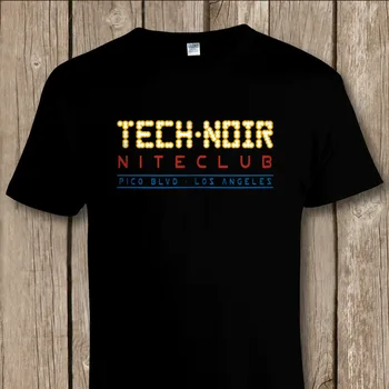 터미네이터 Skynet Tech Noir Niteclub T 셔츠, 레트로 80S 공상 과학 영화 2019 남성 힙합 패션 캐주얼 티 셔츠 남성 디자인