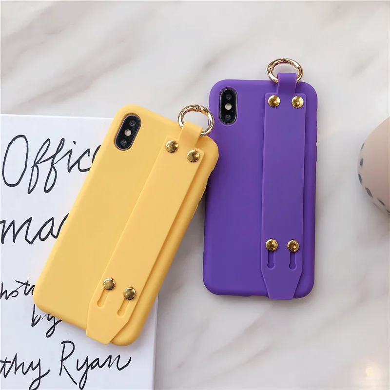 Wrist Strap Phone Case for Iphone 7 8 Plus Xr Xs Max Plain Soft TPU Simple Cover for Iphoen 8 7 6 6s Plus Case Coque
Wrist Strap Phone Case for Iphone 7 8 Plus Xr Xs Max Plain Soft TPU Simple Cover for Iphoen 8 7 6 6s Plus Case Coque