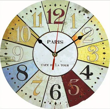 2016 Silent European Style bright Wall Clock Round Colorful Vintage Rustic Decorative Antique Wall Clock Home Decor stickers
2016 Silent European Style bright Wall Clock Round Colorful Vintage Rustic Decorative Antique Wall Clock Home Decor stickers