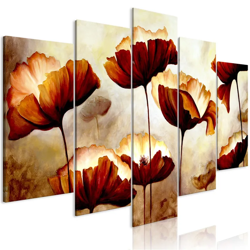 5 Pieces High Summer Wall Art Modular Pictures for Living Room Poppies Canvas Painting Red Yellow Flora Posters and Prints Decor
5 Pieces High Summer Wall Art Modular Pictures for Living Room Poppies Canvas Painting Red Yellow Flora Posters and Prints Decor
